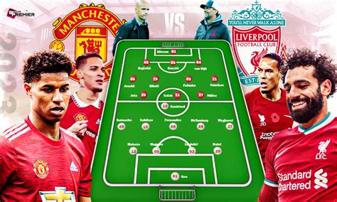 man utd vs liverpool line up today